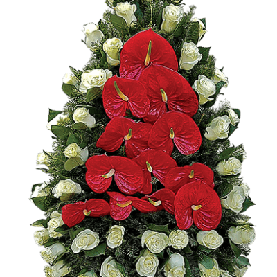 Coroana Funerara Memoris - Trandafiri Rosii
