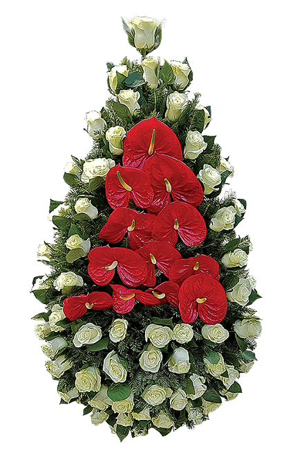 Coroana Funerara Memoris - Trandafiri Rosii Coroana Funerara Memoris - Trandafiri Rosii