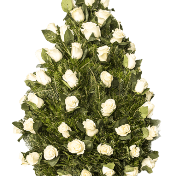 Coroana funerara Memoris - trandifiri albi